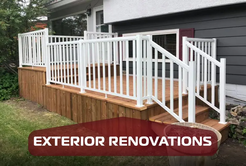 Exterior renovation and deck construction