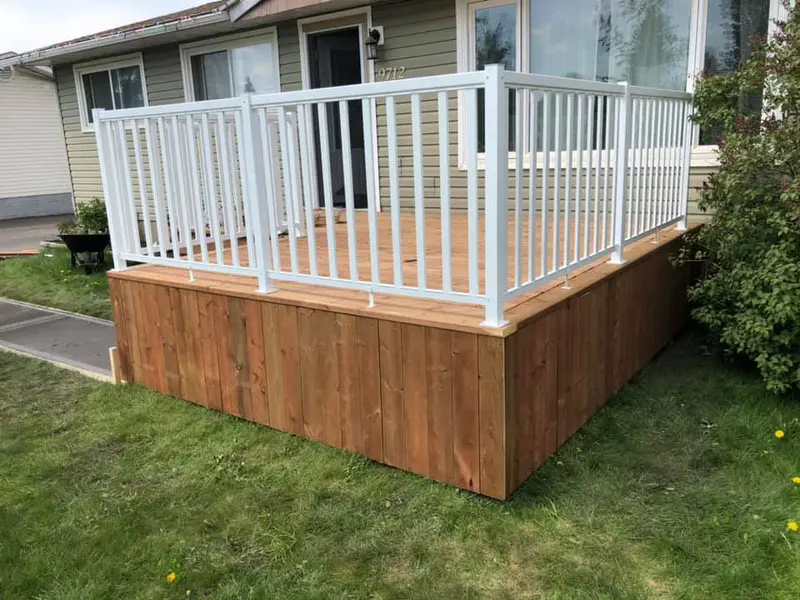 View from the back of the completed porch